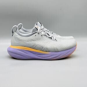 Asics Shoes Womens 6.5 Gray Mesh Gel Nimbus 25 Road Running Athletic Sneakers